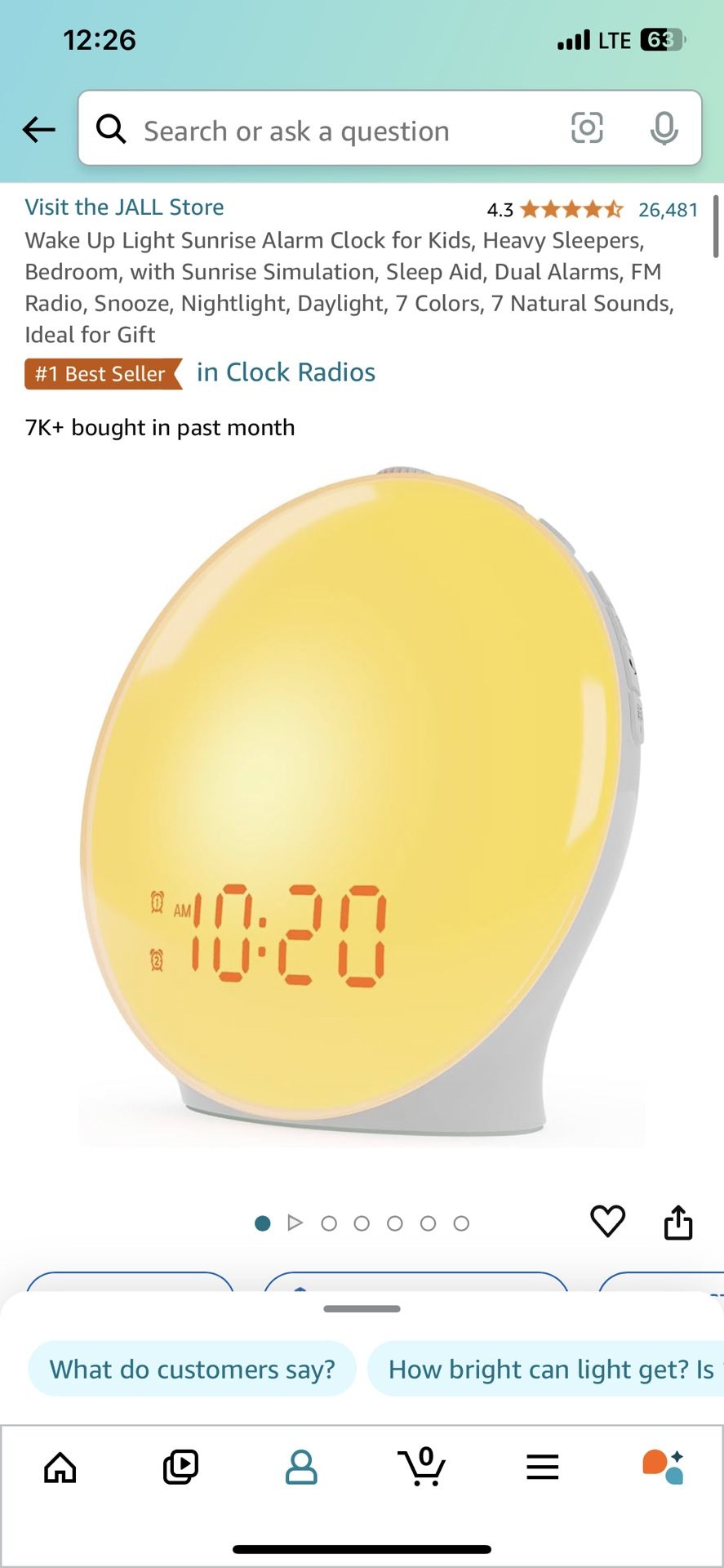 Wake up Light Sunrise Alarm Clock