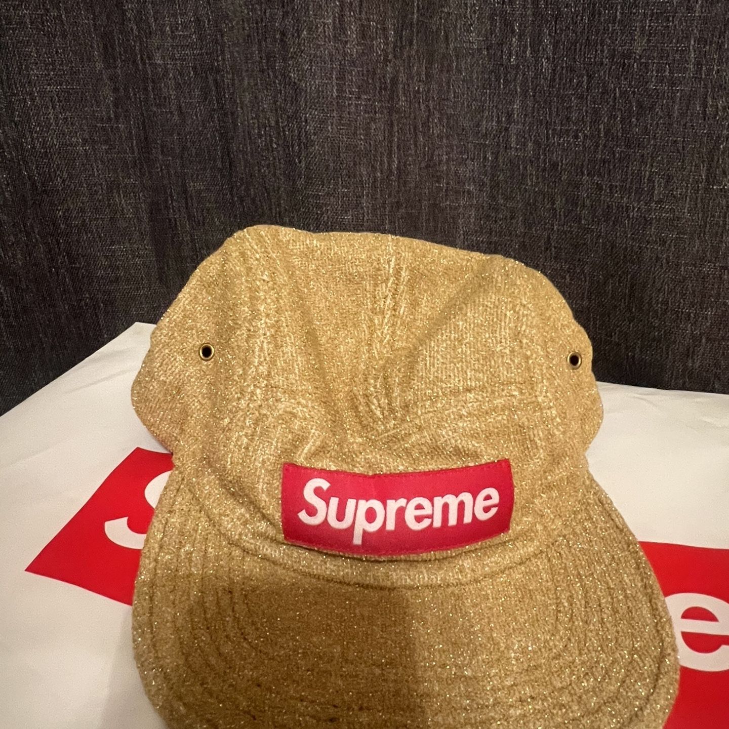 Supreme glitter terry camp cap cheap