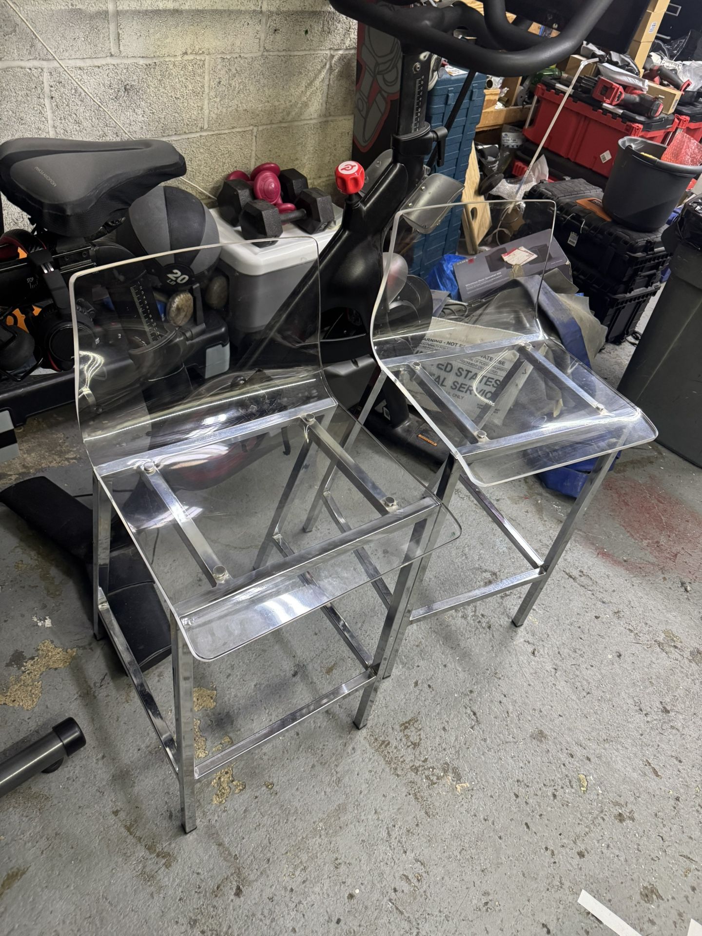Acrylic counter stools clear Set Of Stools located in hartsdale 10530 by metro north