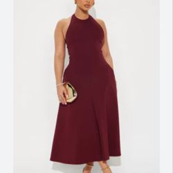 Fashion NOVA New Burgandy Dress Small