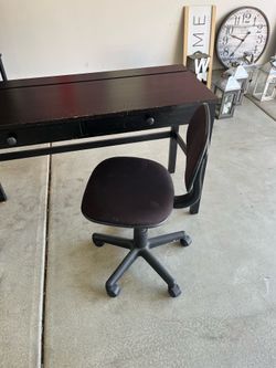 Wood IKEA desk and chair