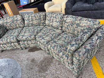 Floral Tapestry Sectional Sofa