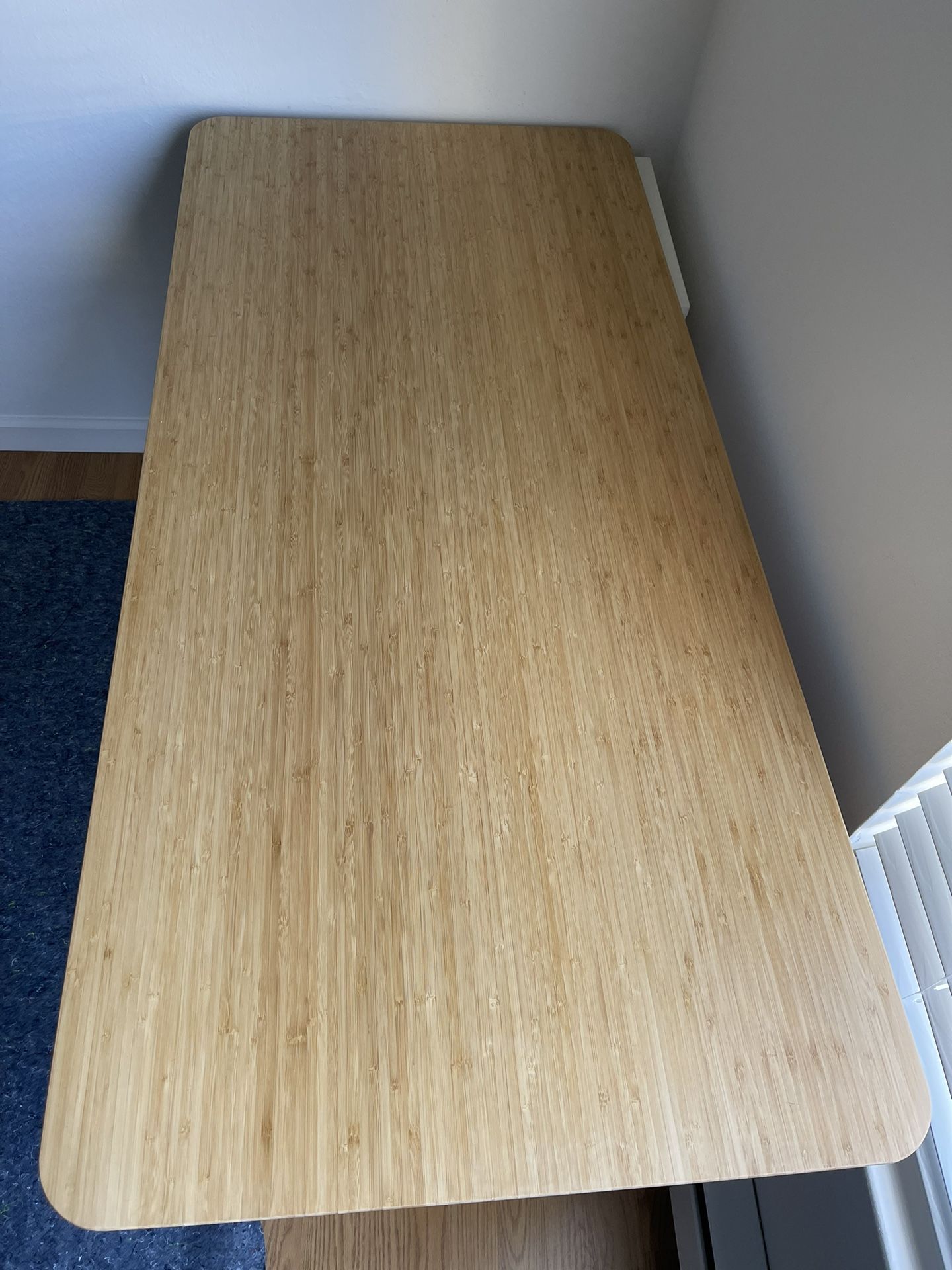 IKEA Hilver (Anfallare) Bamboo Desktop And Olov Legs