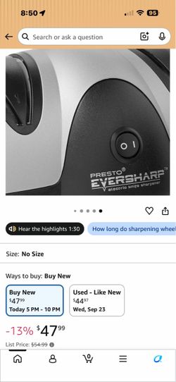 Presto Eversharp Electric Knife Sharpener
