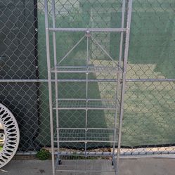 Large origami collapsible 6 shelf unit heavy duty metal