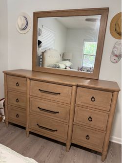Dresser with matching dresser mirror