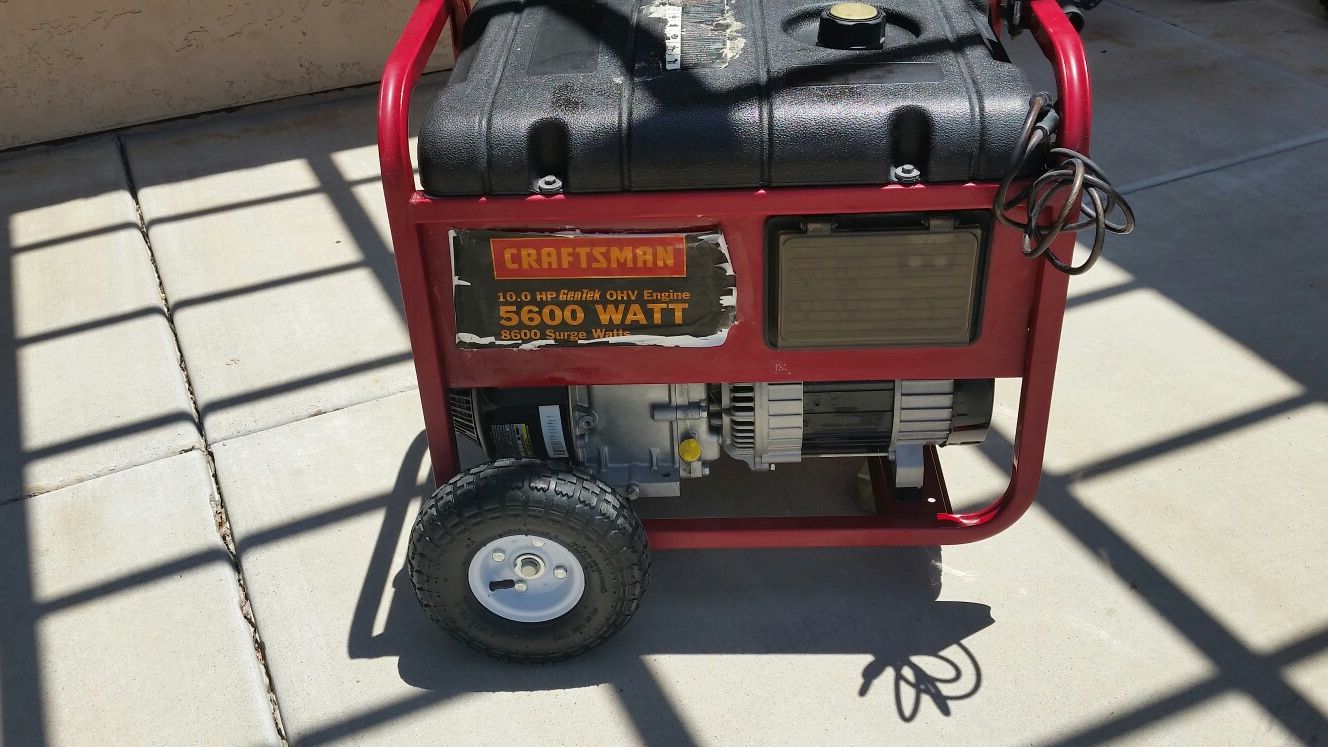Generator - $325.00....Craftsman 5600 watt generator