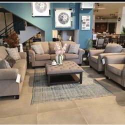 Shewsbury Pewter Living Room Set & Sofa, Loveseat , Couch , Recliner , Sectional Options 