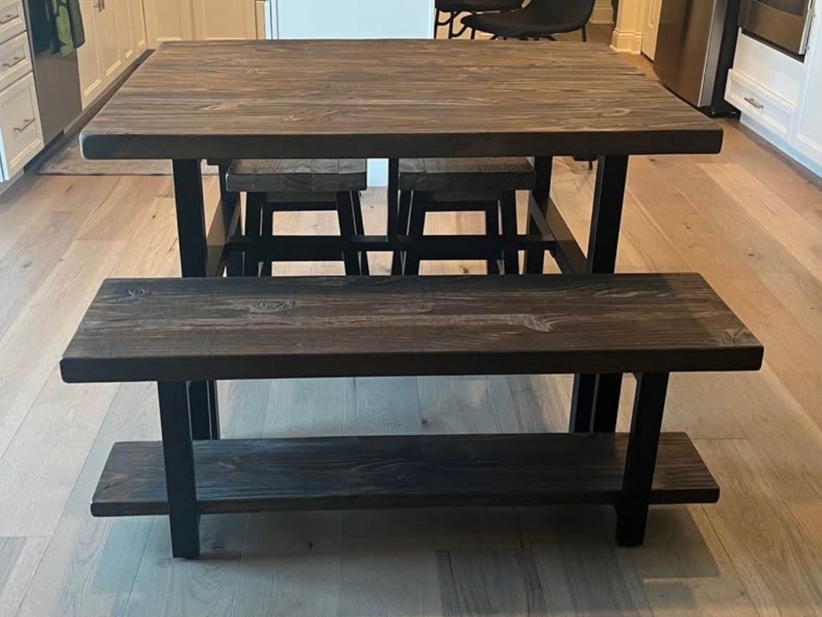 Dining Table With Matching Bench And Stools