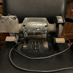 Black-Decker Vintage 110V 6" Bench Grinder 1/3HP 9(contact info removed)