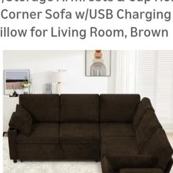 BRAND NEW SOFA W ROLLOUT SLEEPER 