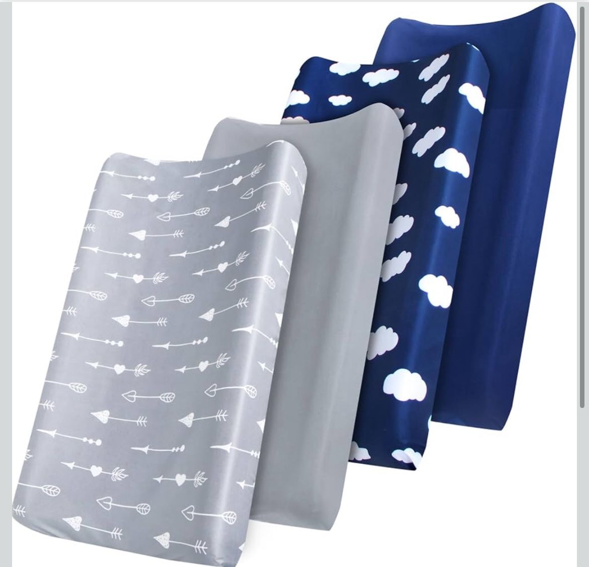 Changing Pad Covers 4 Pack New Blue Gray