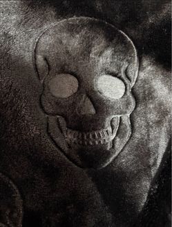 New black Halloween Gothic skull 60x70 soft velvet oversized blanket throw