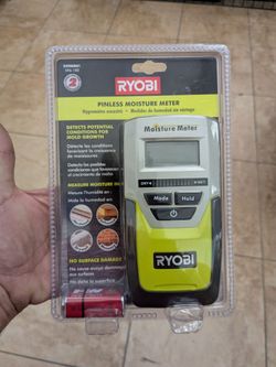 RYOBI E49MM01 Pinless Moisture Meter Digital Wood Drywall Masonry 9V New