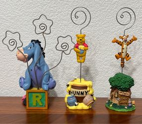 Vintage Disney Store Winnie the Pooh Photo Holders Set (3pc) - NWT