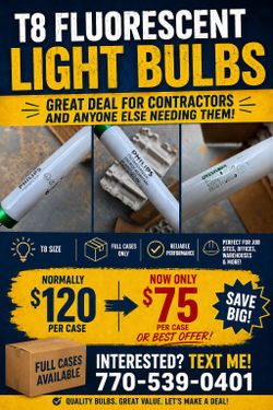 Fluorescent light bulbs t8 see pic