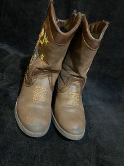Toy Story Kids Cowboy Boots Size 11 – Western Style Woody Theme Shoes