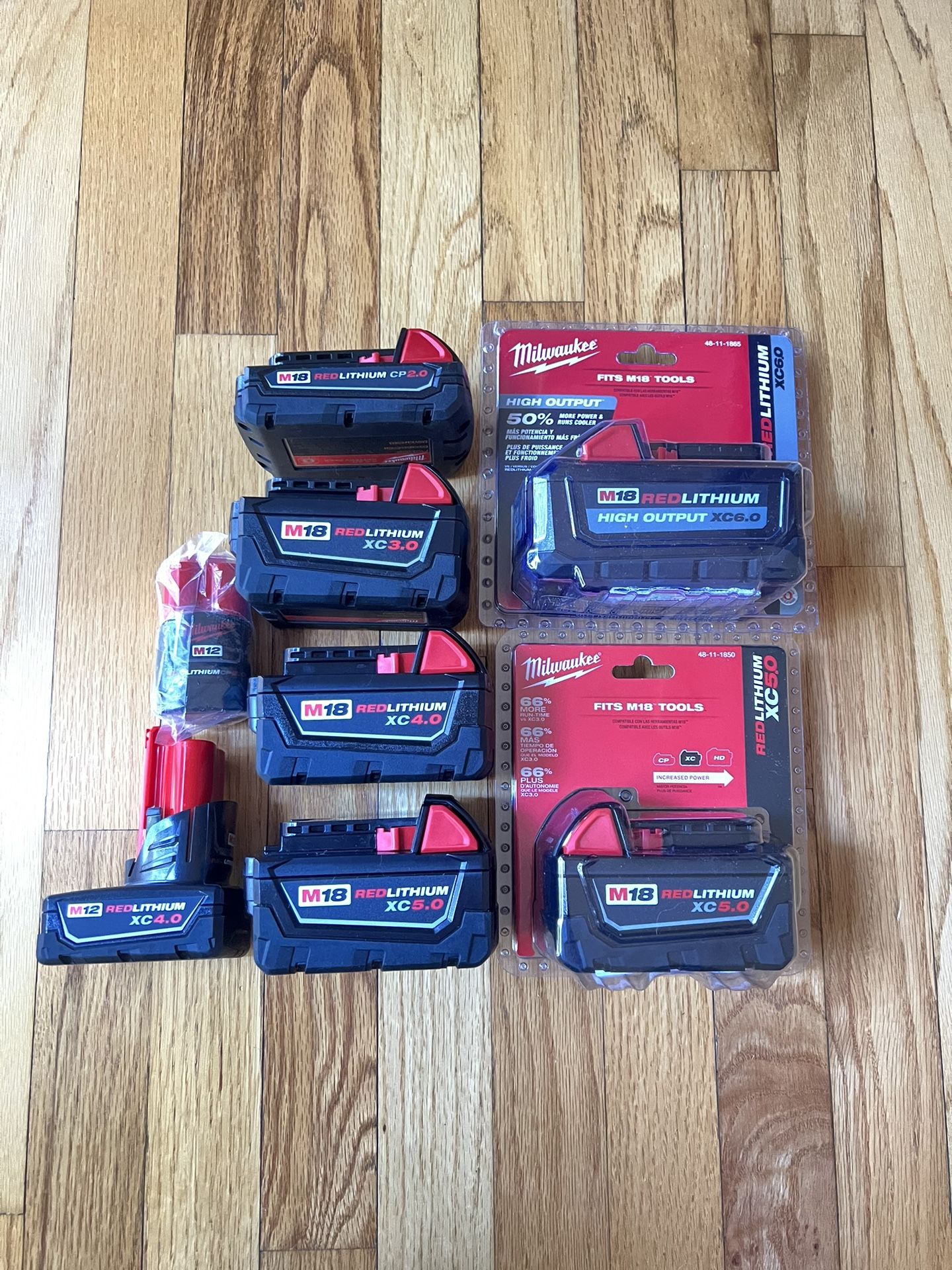 Milwaukee M18 and M12 Batteries — Please read description for price