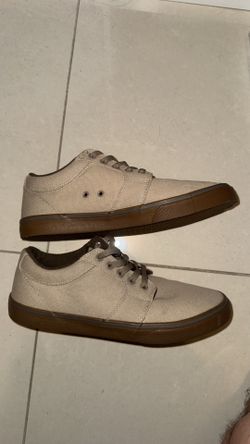 Brown canvas shoes men's 10