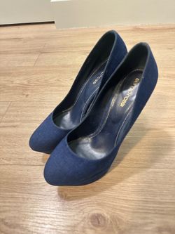 Sergio Rossi denim pump 38 1/2