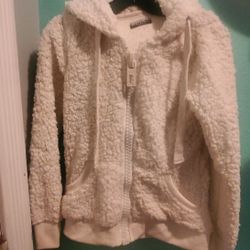 White Fleece  JACKET...SIZE MED ADULT NEW!