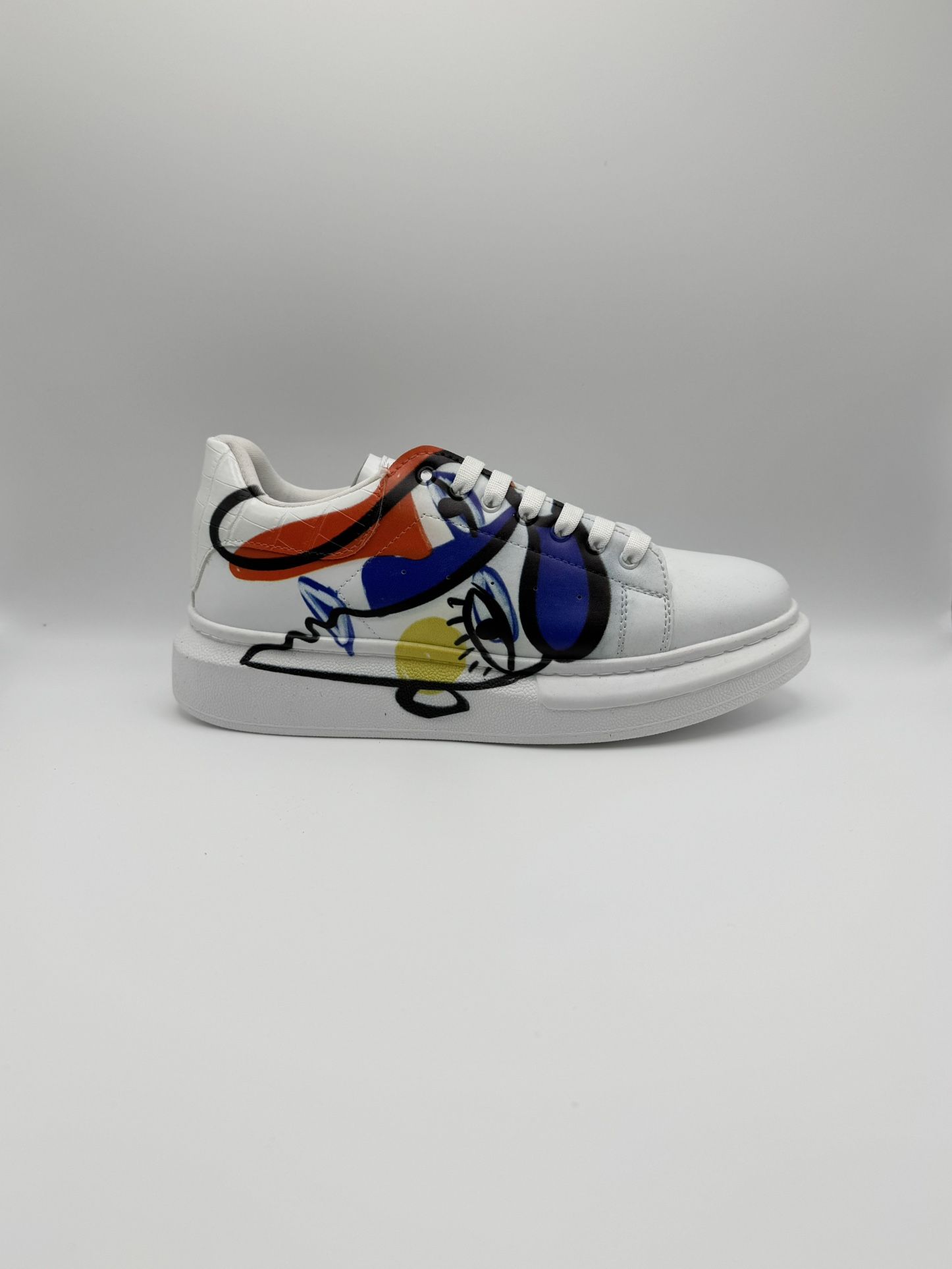 Brand New Custom Art Women Fashion Sneaker Platform Comfortable Size 8