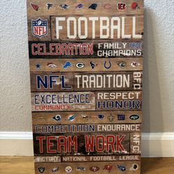 New NFL Football Wall Sign