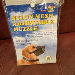 Nylon Mesh Dog Muzzle – Adjustable – Brand New in Package