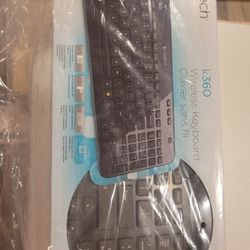 Logitech - K360 Full-size Wireless Scissor Keyboard - Black