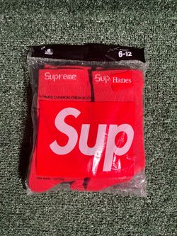 Supreme Red Crew Socks 4-Pack | Brand New
