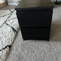 2 IKEA Black End Tables 