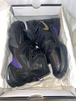 Nike LeBron 13 XIII Pot of Gold Black Purple Gold 807219-007 Size 10 OG Box