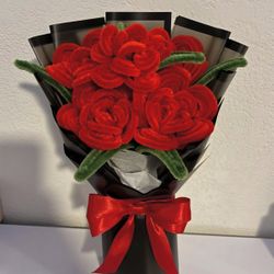 Valentines Bouquet Pipe Cleaners Flowers