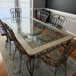 Dining table, Chairs, Side table, and Coffee table