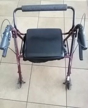 Walker Good Condition Looks Good Brakes And Brakes Wheel Brakes Lock To Sit Down On It Folds As Compartment. Many Other Items Also Available For Sale