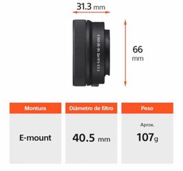 E Mount Sony lens <3.5-5.6/PZ 16-50 OSS