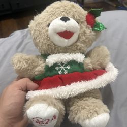 MTY Intl. Snowflake Teddy Bear Girl 11" 2024 Christmas Plush Stuffed Animal