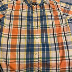 Boys Short Sleeved Button Up Shirt Size 14/16