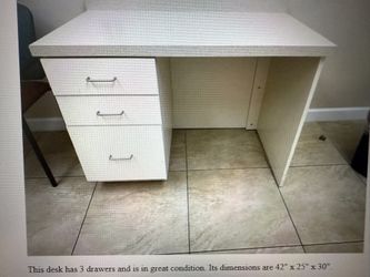 Desk With Three Drawers