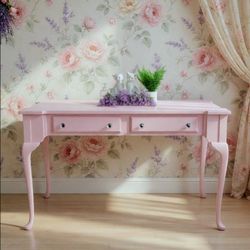 Cute Vintage Pink Desk
