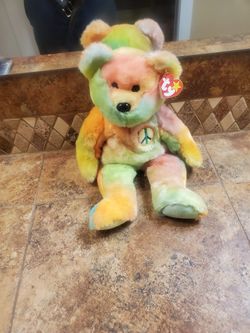 99 Peace the Tie-Dyed Teddy Bear 14 inch