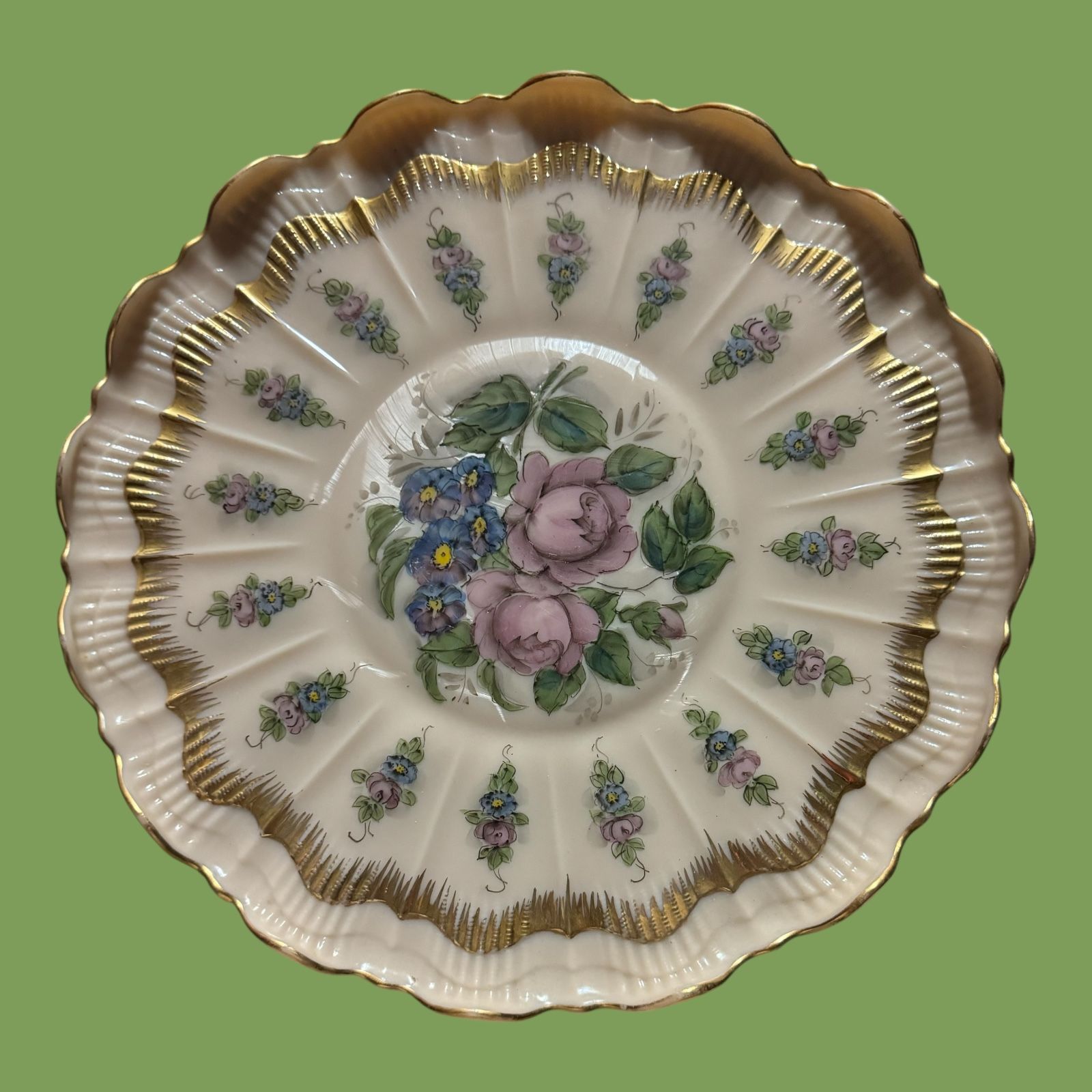 vintage porcelain display plate,