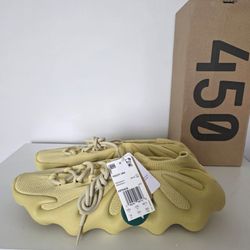 Adidas Yeezy 450 Sneakers In Sulfur Men's Size 14 - Brand New In Box