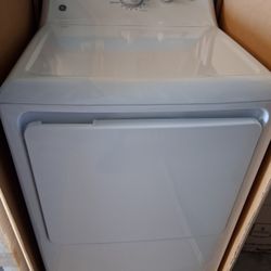 New GE 6.2 Cu. Ft. White Front Load Gas Dryer