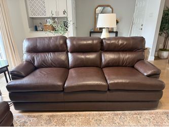 La-Z-Boy Miles top grain leather sofa and love seat