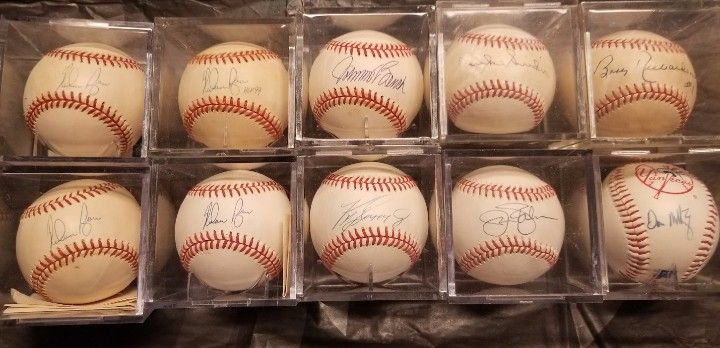 Autographed MLB Baseballs by Legends