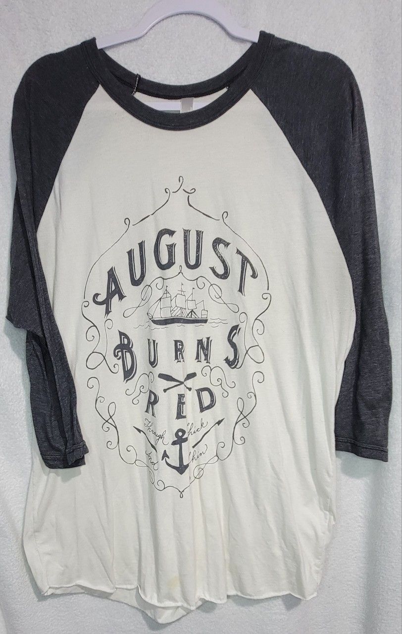 Collectors Vintage August Burns Red-Through Thick and Thin 3/4 baseball tee band merch size XL