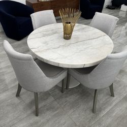 Marble Tulip Dining Table Round