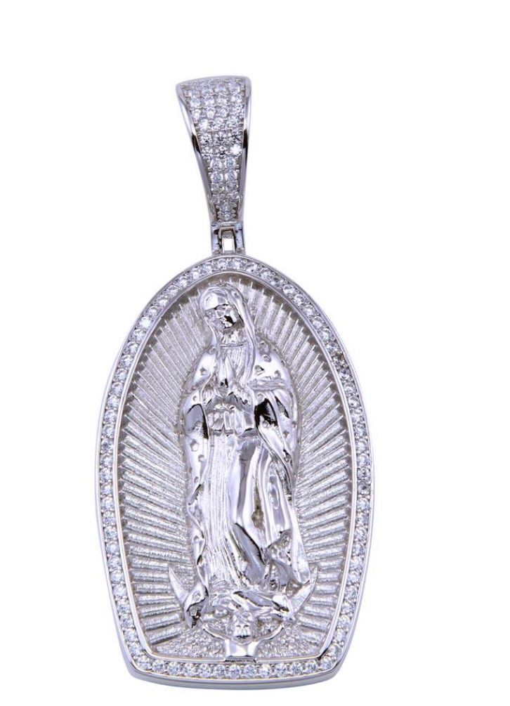 Silver Virgin De Guadalupe Pendant