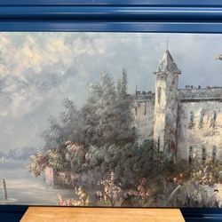 Sea Shore Palace” Oil Painting by Jane Mabry – Signed